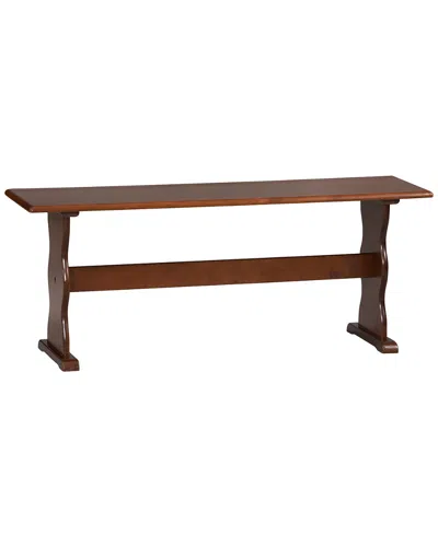 Linon Chelsea Walnut Bench In Brown