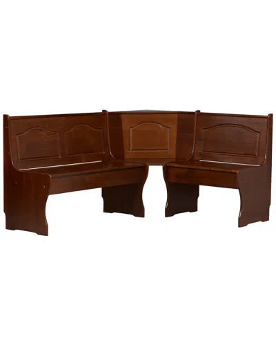 Linon Chelsea Walnut Corner Unit In Brown