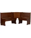 Linon Chelsea Walnut Corner Unit In Brown