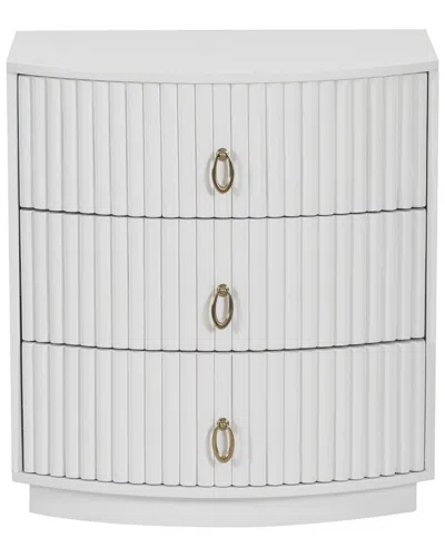 Linon Ciarra 3-drawer Nightstand In White