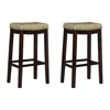 Linon Claridge 2 Pk Beige Bar Stool In Brown