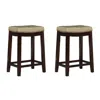 Linon Claridge 2 Pk Beige Counter Stool In Brown