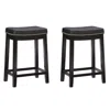 Linon Claridge 2 Pk Black Counter Stool