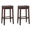 Linon Claridge 2pk Brown Bar Stool In Brown