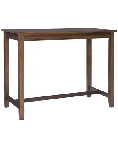 Linon Claridge 36in Counter Height Pub Table In Brown