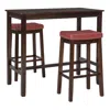 Linon Claridge 3pc Bar Set Brown Red In Multi