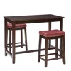 Linon Claridge 3pc Counter Set Brown Red In Multi