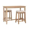 Linon Claridge 3pc Counter Set Natural In Neutral