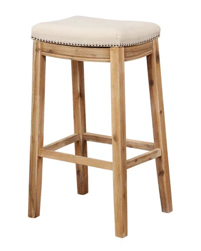 Linon Claridge Acacia Bar Stool In Brown