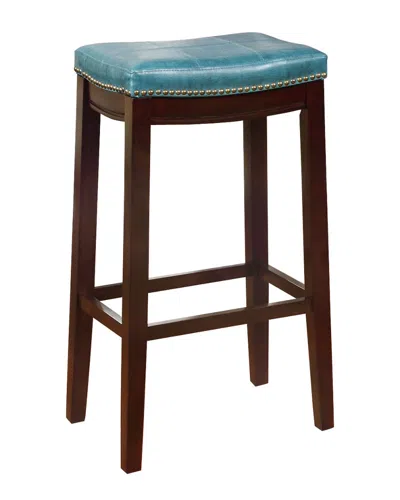 Linon Claridge Bar Stool In Blue