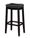 Linon Claridge Bar Stool In Black