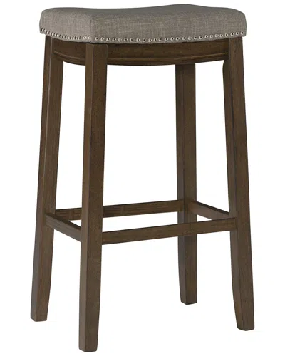 Linon Claridge Bar Stool In Brown