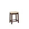 Linon Claridge Beige Counter Stool In Brown