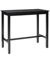 Linon Claridge 42in Bar Height Pub Table In Black