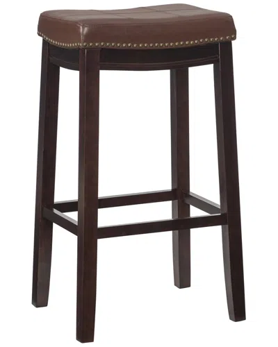 Linon Claridge Cognac Bar Stool In Brown