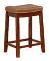 Linon Claridge Cognac Counter Stool In Brown