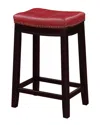 Linon Claridge Red Counter Stool In Brown