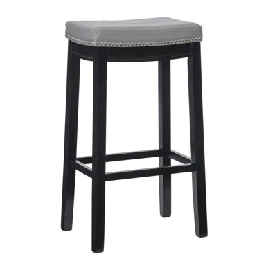 LINON CLARIDGE GRAY BAR STOOL