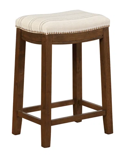 Linon Claridge Natural Bar Stool In Animal Print