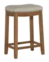 Linon Claridge Rustic Backless Bar Stool