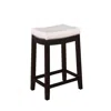 Linon Claridge White Pu Counter Stool In Multi
