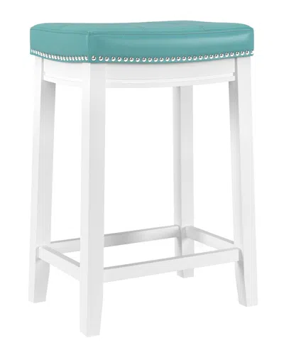 Linon Claridge Wood Counter Stool In White