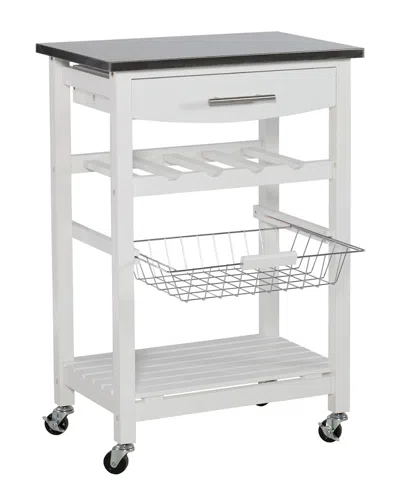Linon Clarke White Kitchen Cart