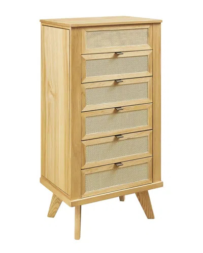 Linon Claudette Jewelry Armoire In Neutral