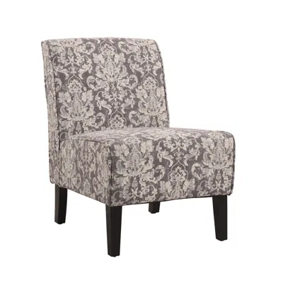 Linon Coco Accent Chair - Gray Damask In Brown