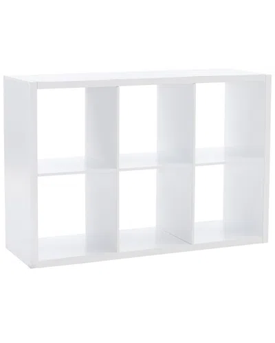 Linon Cody 6 Cubby Storage Unit In White