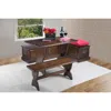 Linon Colby Backless Nook In Brown