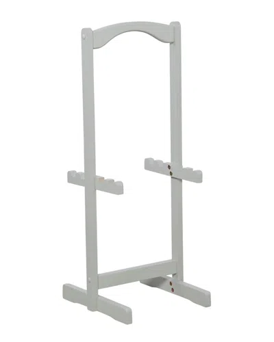 Linon Compass Tray Table Set In Gray