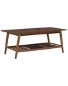 Linon Marion 47in Walnut Coffee Table In Brown