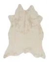 Linon Cow Design Area Rug In Ivory