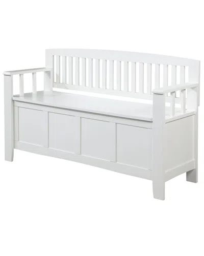 Linon Cynthia Storage Bench In White