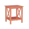 Linon Davis Coral End Table In Orange