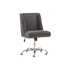 Linon Draper Office Chair, Charcoal In Black