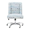 Linon Draper Office Chair In Blue