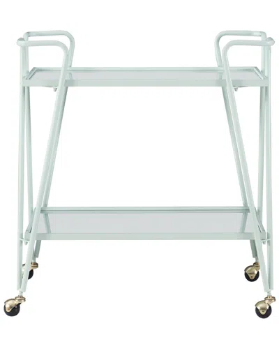 Linon Ellie Bar Cart In Green