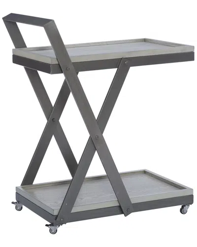 Linon Ember Bar Cart In Gray