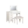 Linon Eva Vanity Set In White