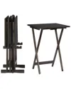 Linon Taneli Tray Table Set