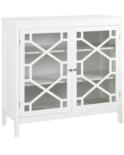 Linon Fetti White Large Cabinet
