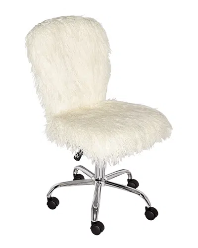 Linon Flokati Armless Office Chair In Neutral