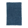 Linon Flokati Solid Woven Rectangular Accent Rug In Blue