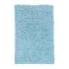 Linon Flokati Solid Woven Rectangular Area Rug In Blue