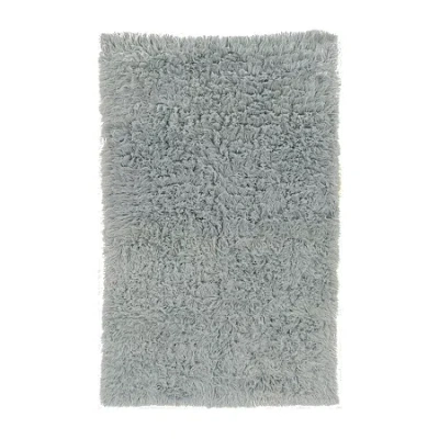 Linon Flokati Solid Woven Rectangular Area Rug In Gray
