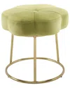 Linon Flower Stool In Green