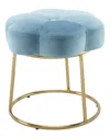 Linon Seraphina Accent Vanity Stool In Blue