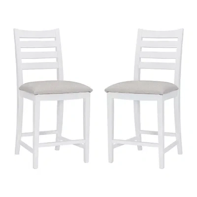 Linon Foden 2-pc. Counter Height Bar Stool In White